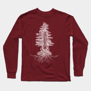 Sage of the silent pine (White Sketch) Long Sleeve T-Shirt